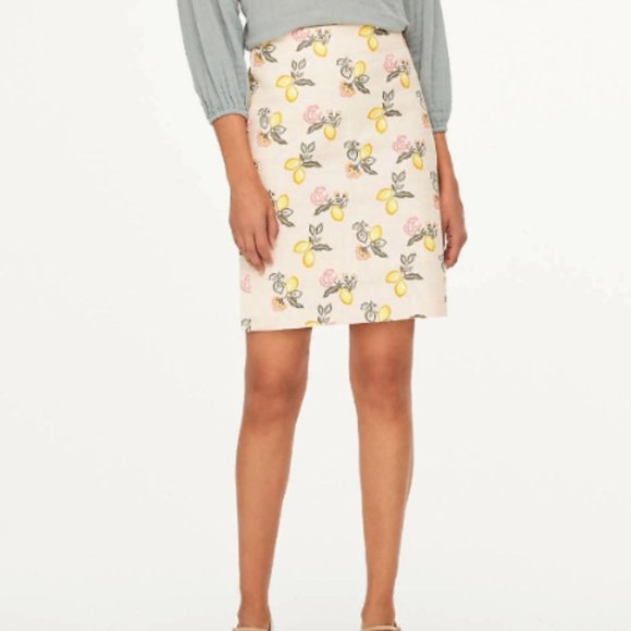 LOFT Dresses & Skirts - LOFT Lemon Floral Pencil Skirt